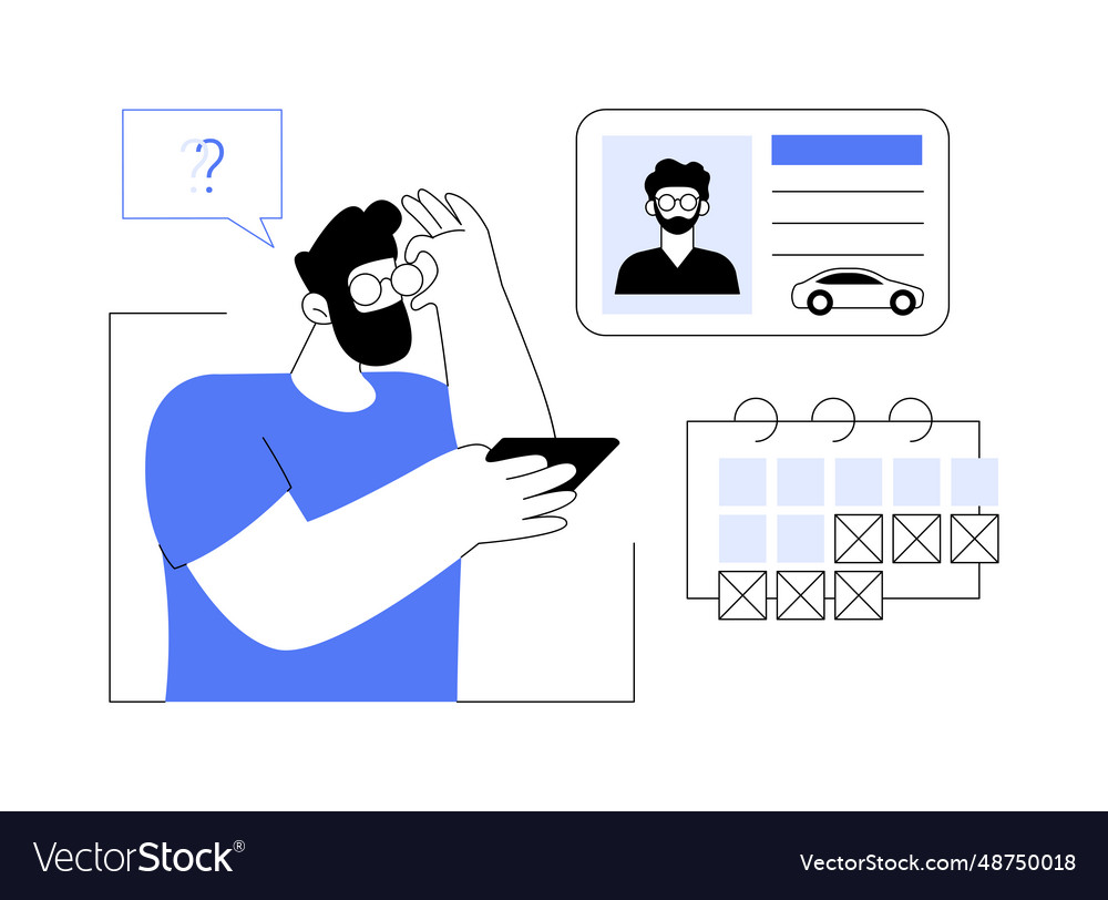 Driving License Expired Abstract Concept Vector Image Driving License Expired Abstract Concept Vector Image