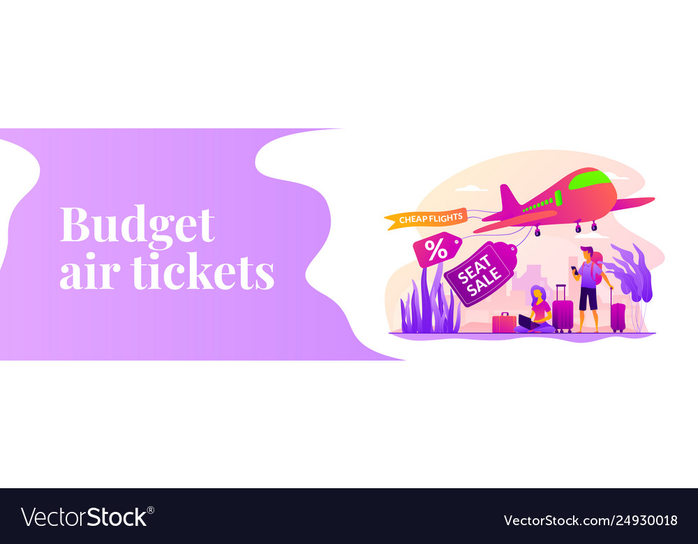 Low Cost Flights Web Banner Concept Royalty Free Vector