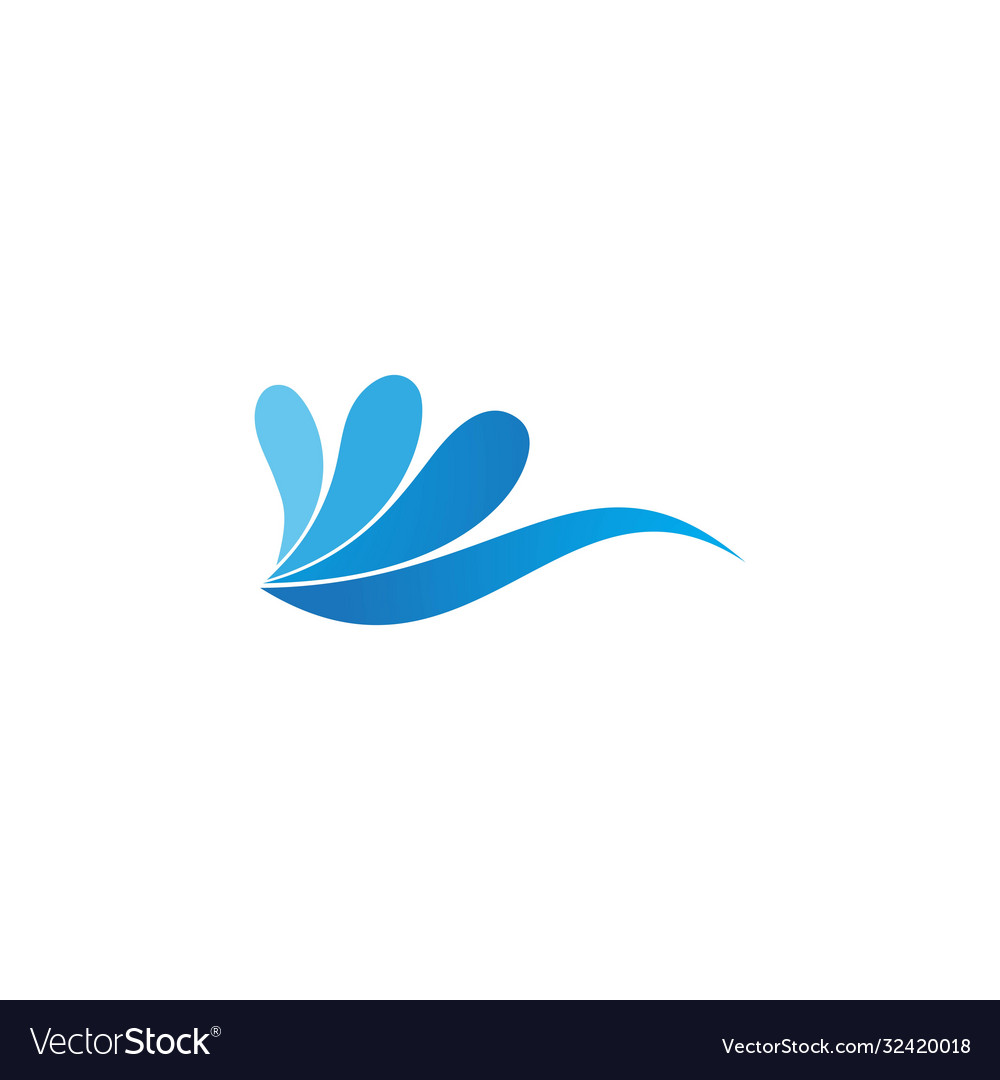 Water splash logo Royalty Free Vector Image VectorStock