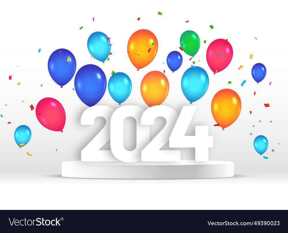 2024 new year party celebration background Vector Image