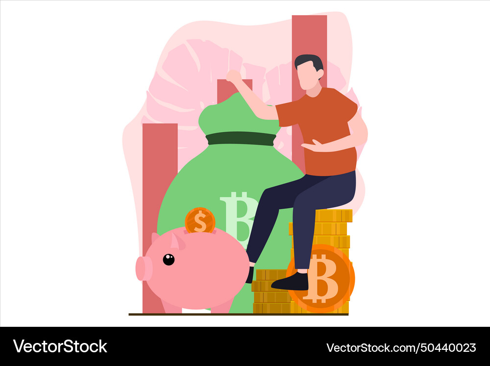 Finance flat design Royalty Free Vector Image - VectorStock
