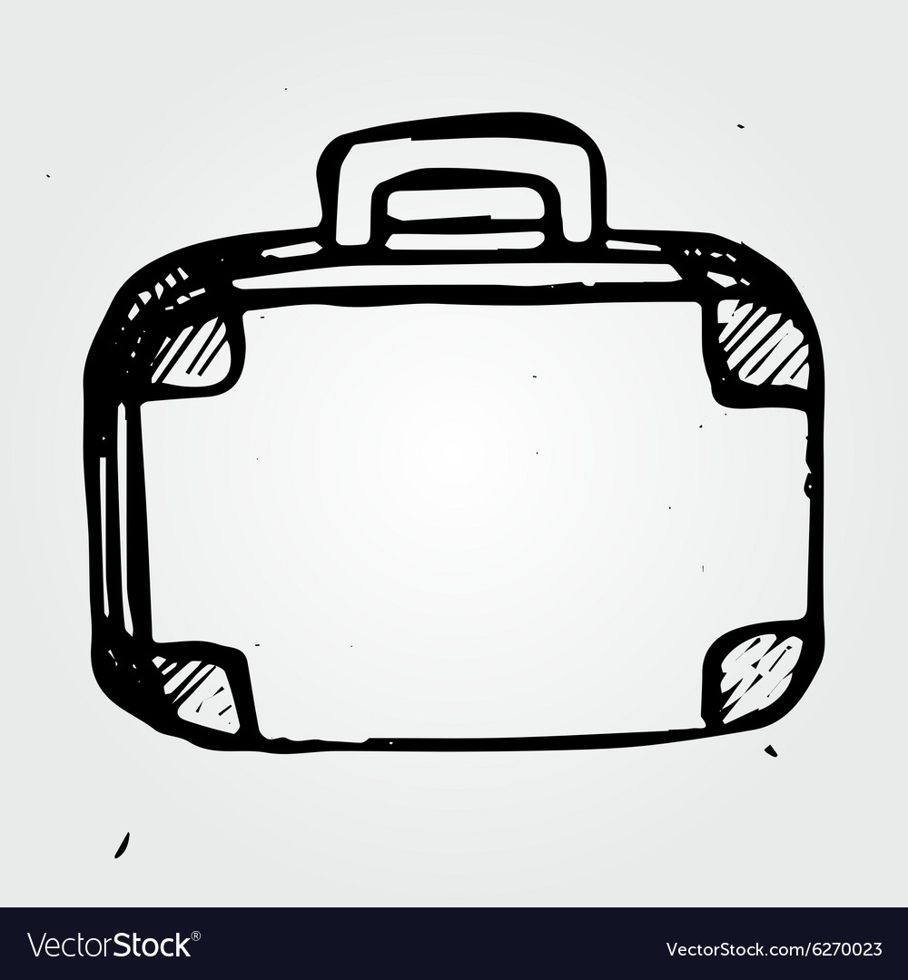 Hand drawn suitcase