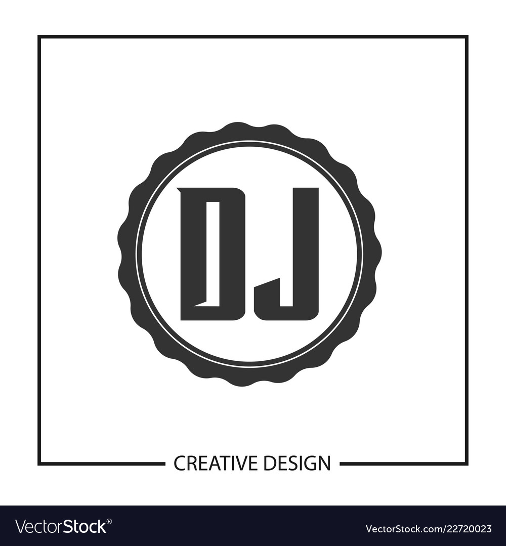 initial letter dj logo