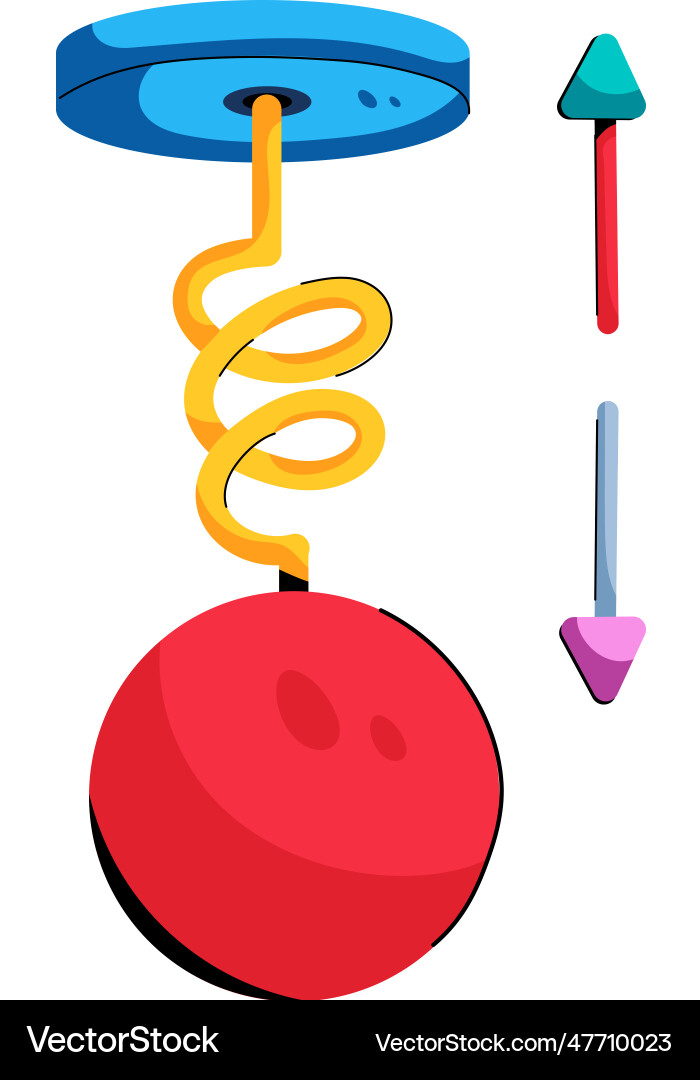 Spring oscillation Royalty Free Vector Image - VectorStock