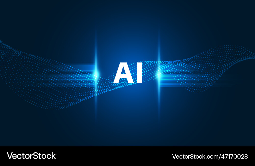 Abstract artificial intelligence on atomic Vector Image