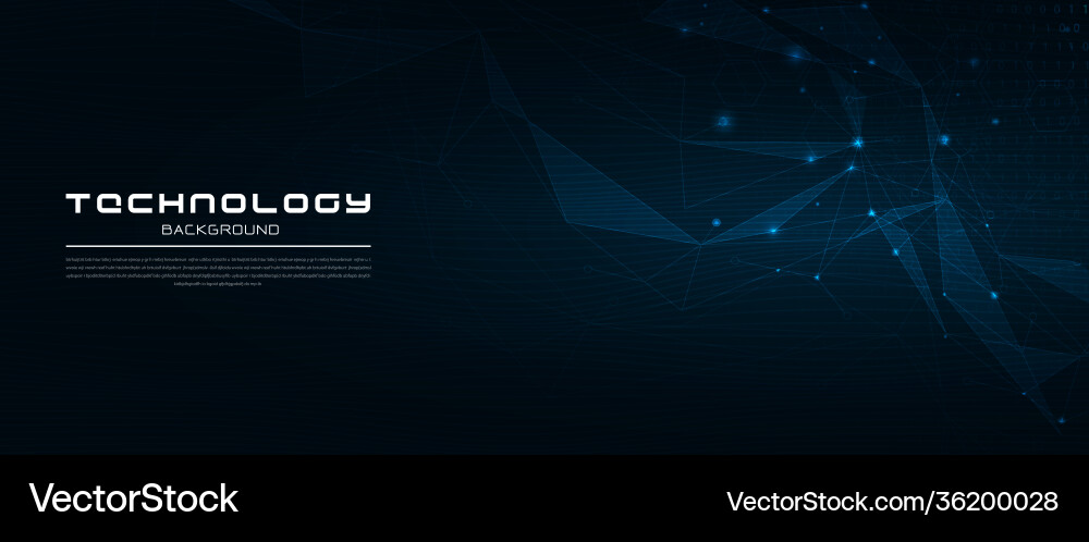 Abstract technology with global world network Vector Image