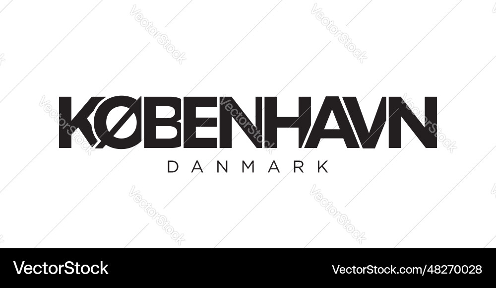 Kobenhavn In The Denmark Emblem Design Royalty Free Vector