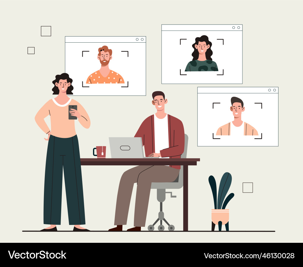 Recruiting agents concept Royalty Free Vector Image