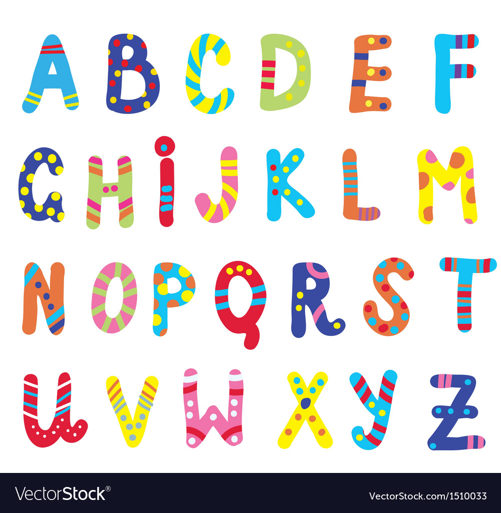 Abc for children funny Royalty Free Vector Image