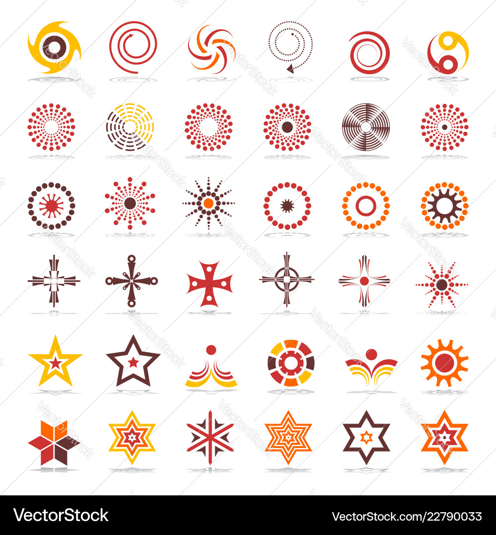 Design elements set Royalty Free Vector Image - VectorStock