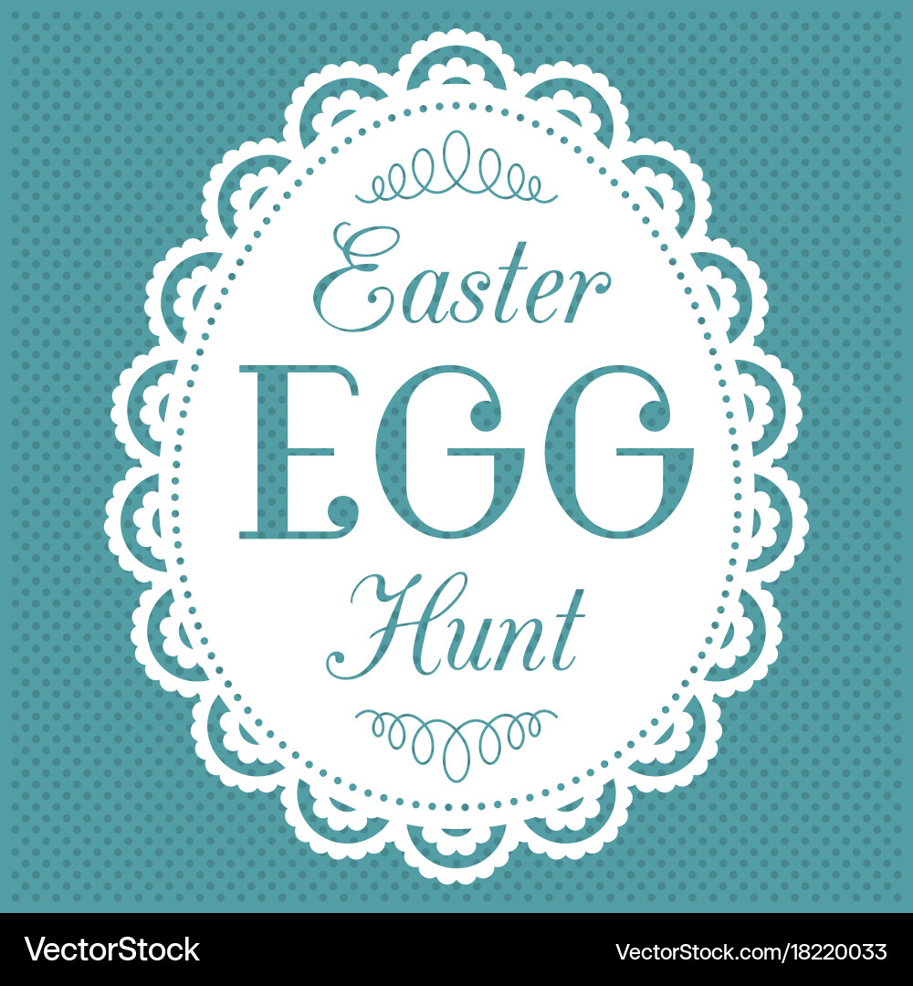 Easter egg hunt typography hand lettering font Vector Image