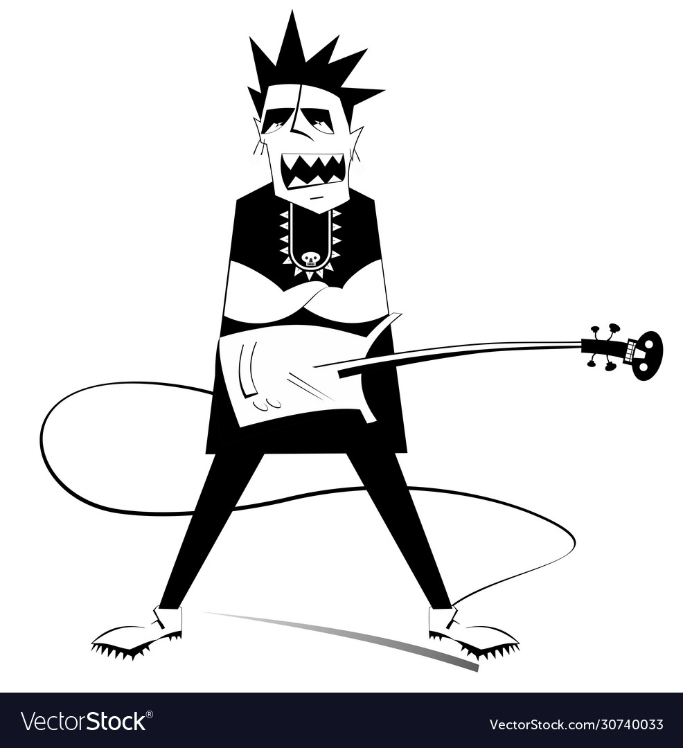 Guitar player isolated Royalty Free Vector Image