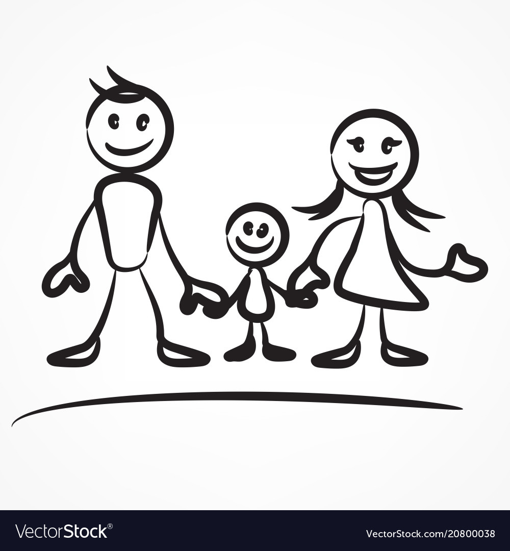 Draw Stick Figure Family Bornmodernbaby