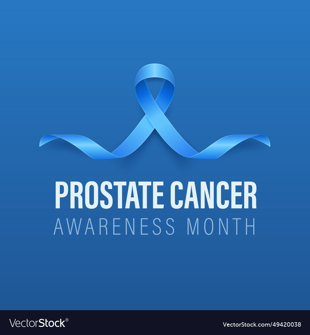 Prostate cancer banner card placard Royalty Free Vector