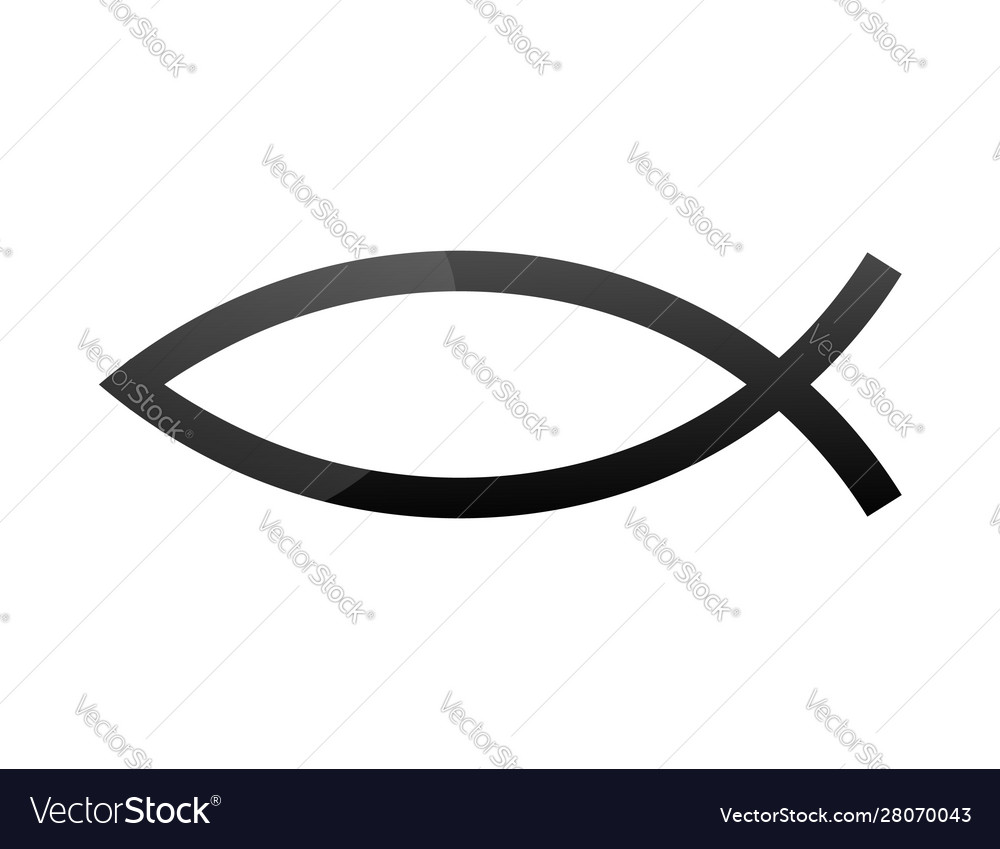 Christian symbol ichthys jesus fish stock Vector Image