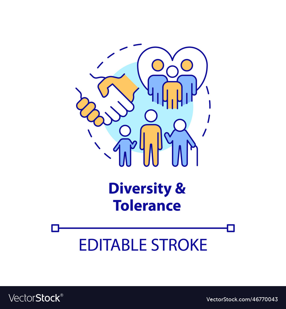 Diversity and tolerance concept icon Royalty Free Vector