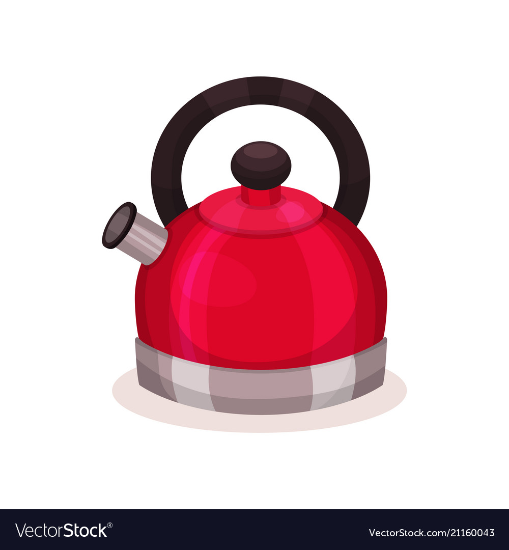 bright red kettle