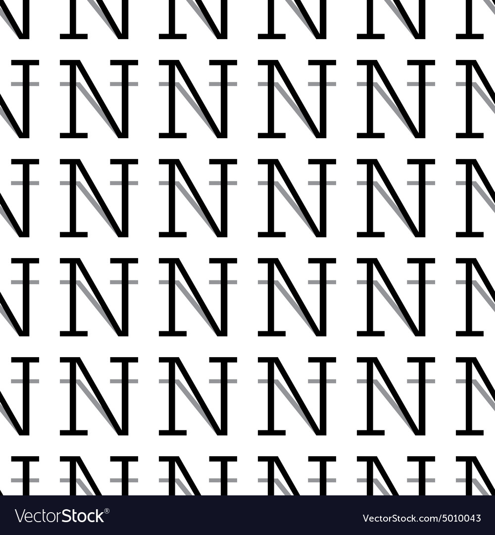 Pattern font N Royalty Free Vector Image - VectorStock
