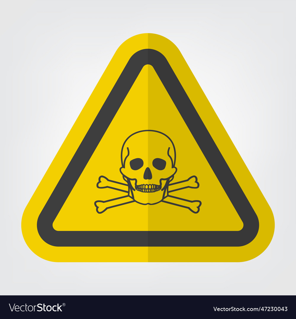 Toxic material symbol sign isolate on white Vector Image