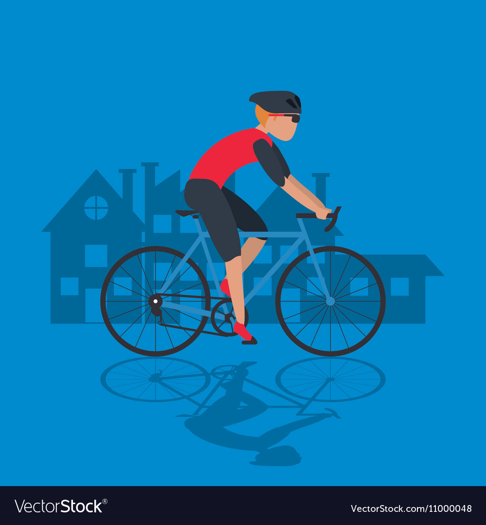 Bike and cyclist icons image Royalty Free Vector Image