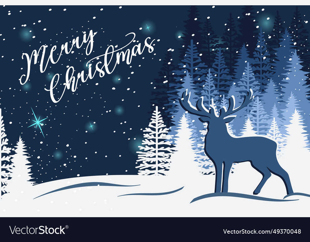 Christmas card with text Royalty Free Vector Image