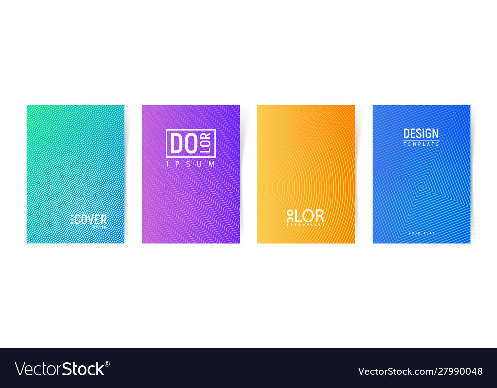 Collection minimalistic cover template Royalty Free Vector