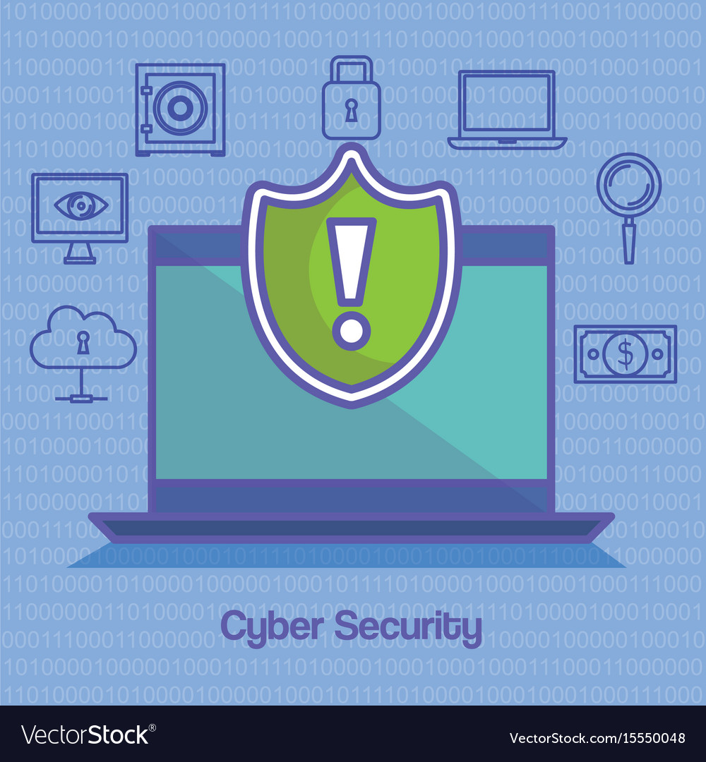 Cyber security design Royalty Free Vector Image