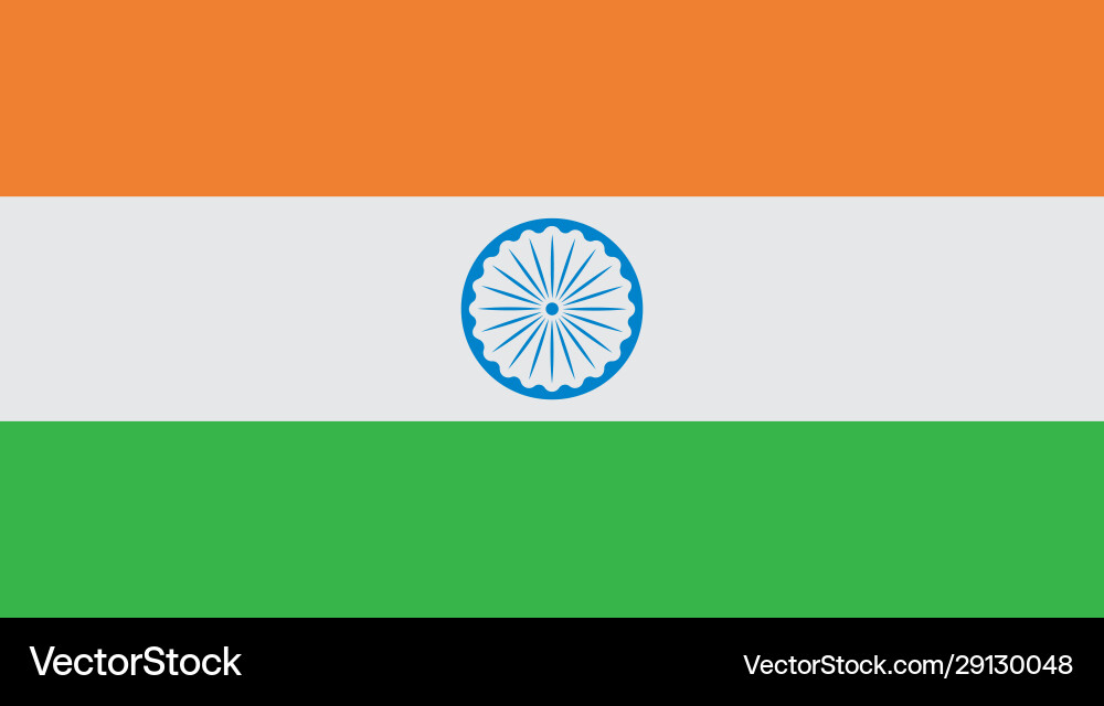 Indian Flag Icon Royalty Free Vector Image Vectorstock