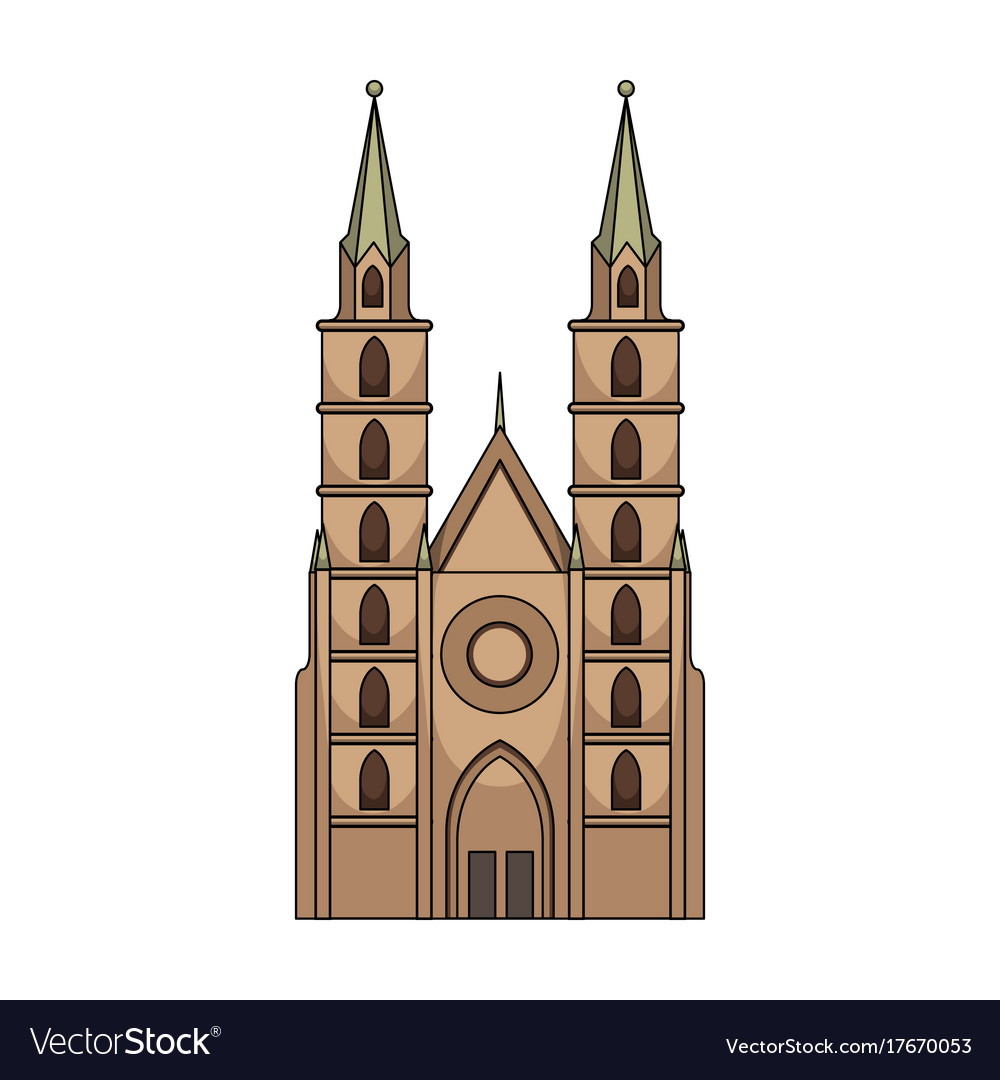 Building single icon in cartoon stylebuilding Vector Image