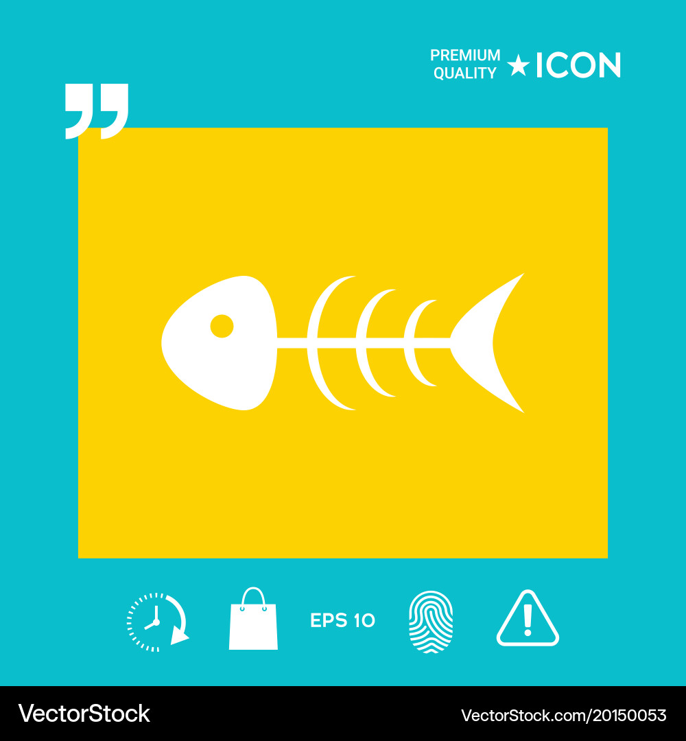 Fish skeleton icon Royalty Free Vector Image - VectorStock