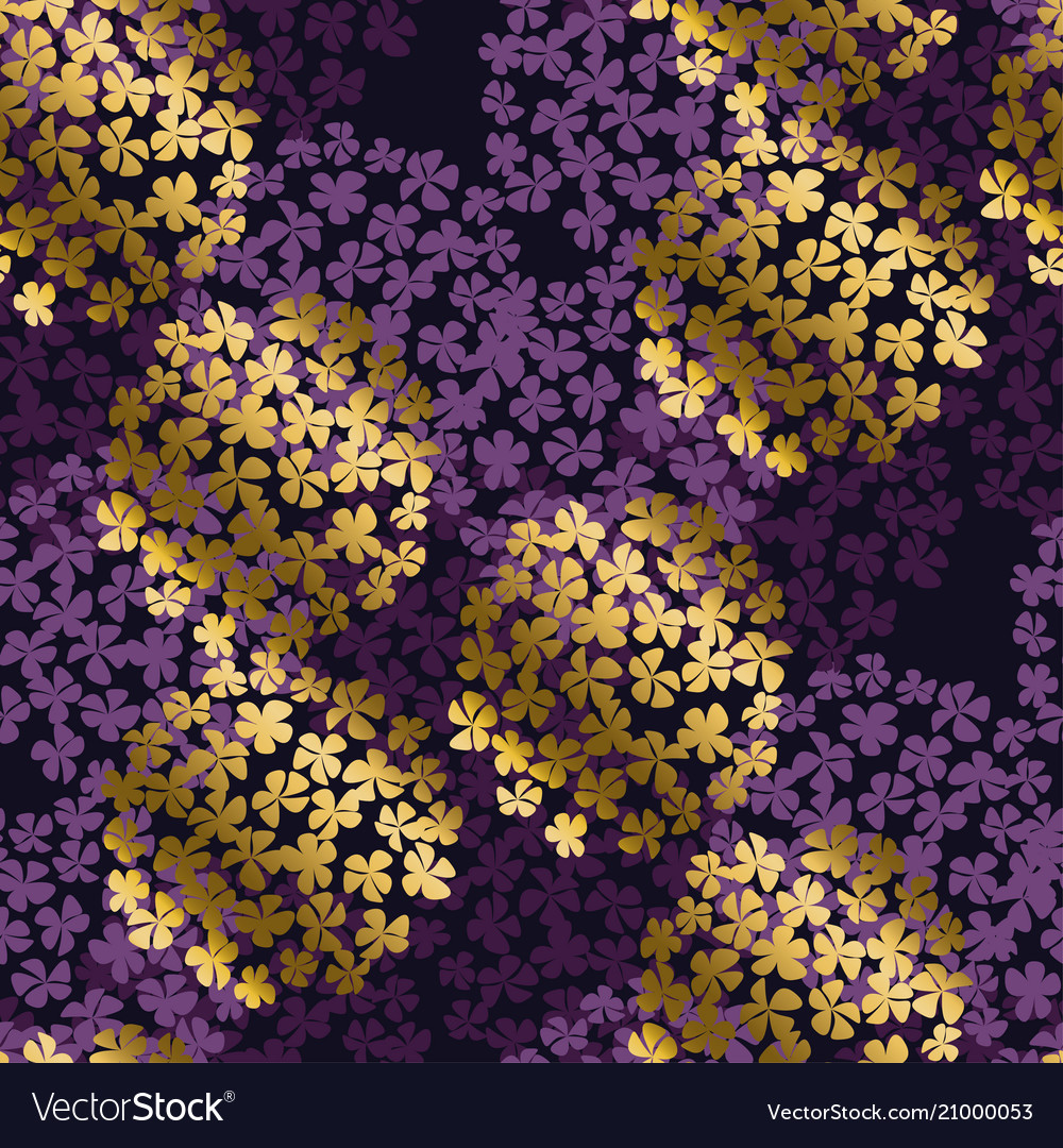 Luxury violet and gold round hydrangea bouquet Vector Image