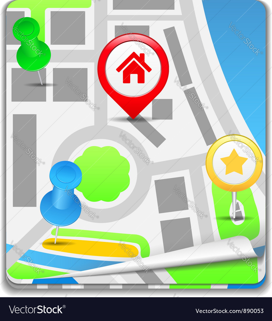 Map icon Royalty Free Vector Image - VectorStock