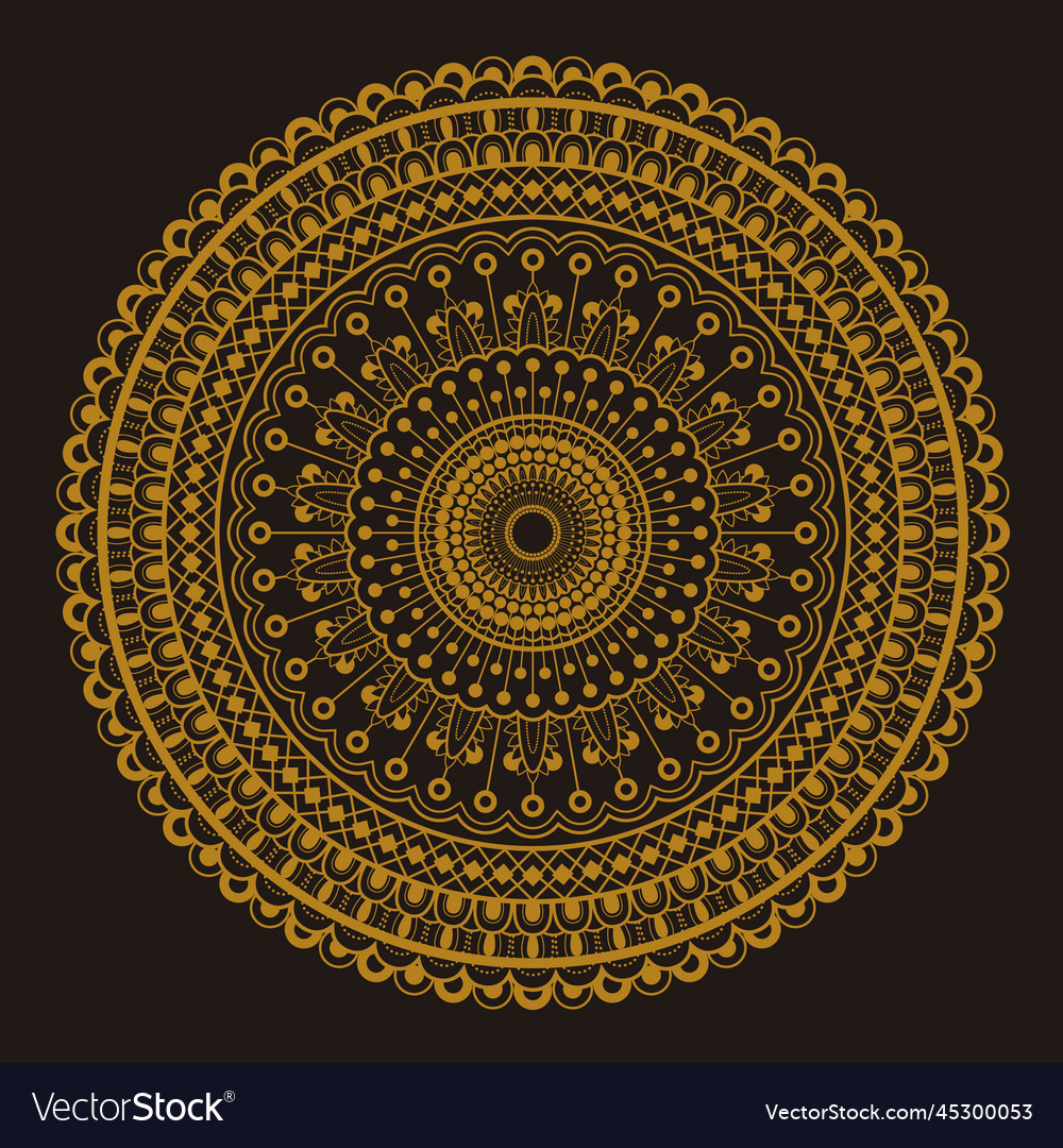 Round motif pattern design Royalty Free Vector Image