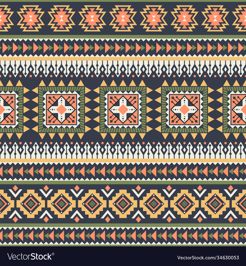 Tribal Geometric Seamless Pattern Royalty Free Vector Image