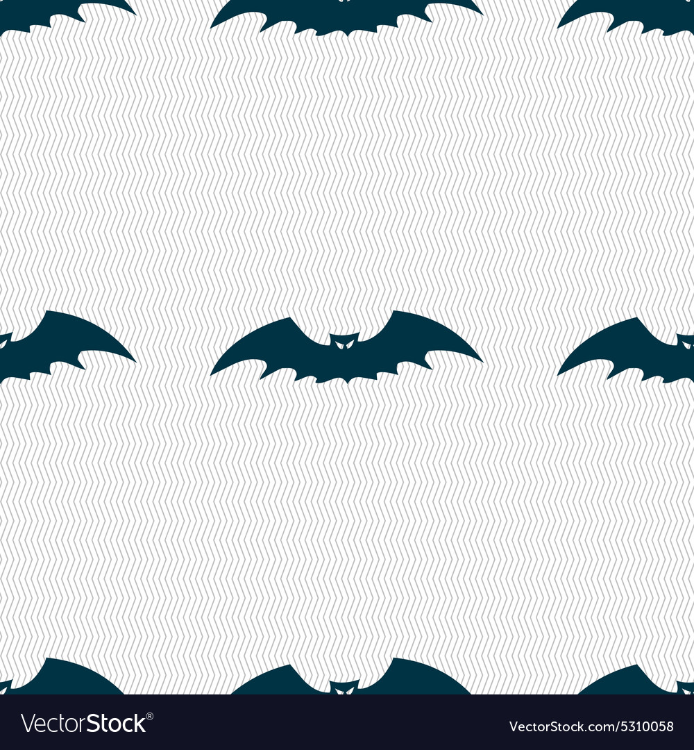 Bat icon sign seamless pattern with geometric Vector Image