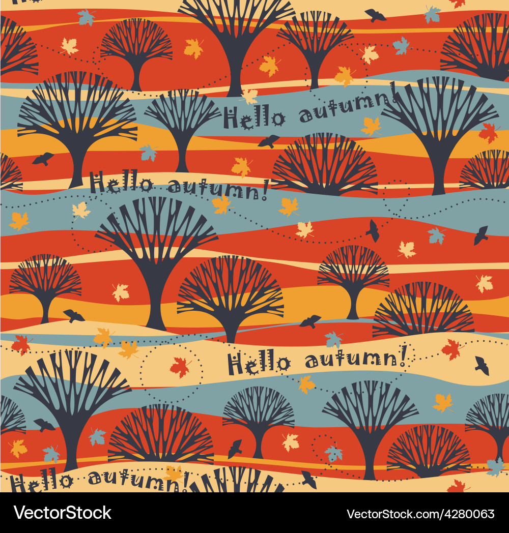 Autumn seamless pattern Royalty Free Vector Image