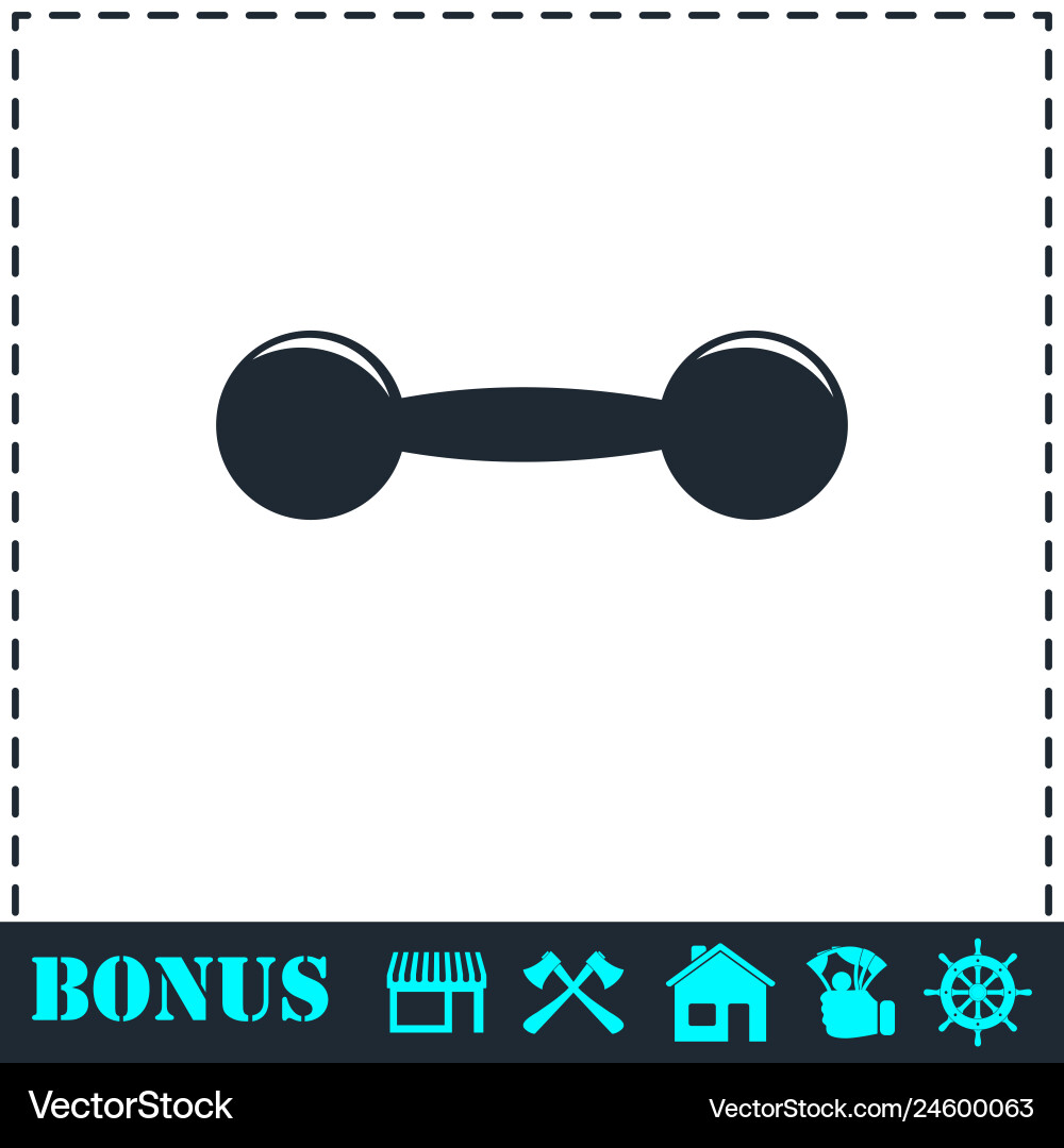 Barbell icon flat Royalty Free Vector Image - VectorStock