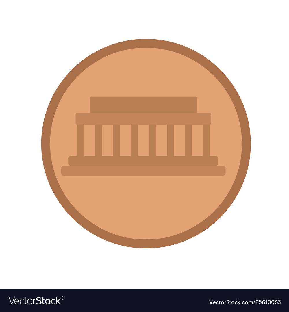 Coin flat on white Royalty Free Vector Image - VectorStock