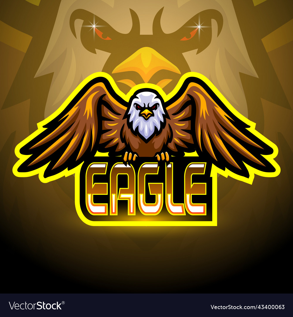 Eagle mascot sport esport logo design Royalty Free Vector