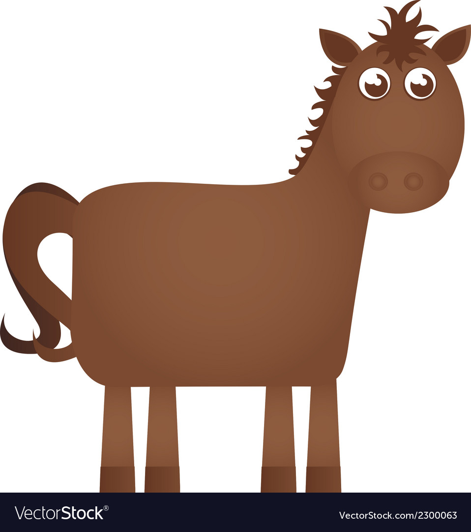 Horse cartoon isolated over white background Vector Image