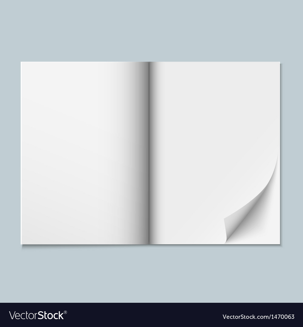 Magazine template with blank pages Royalty Free Vector Image