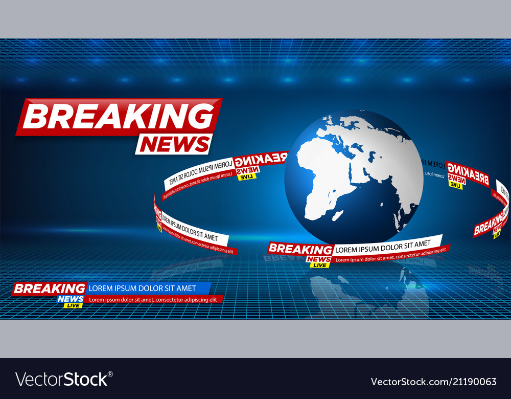 News Background Breaking News Royalty Free Vector Image