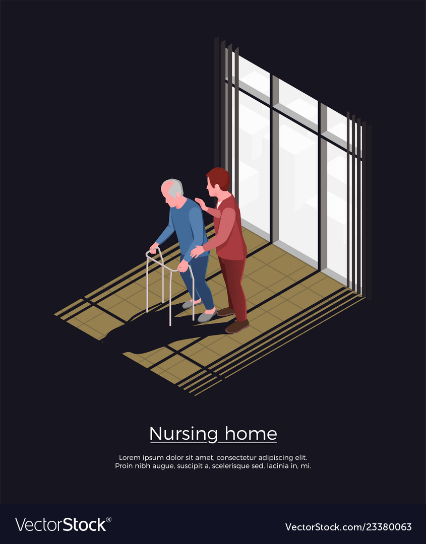 Nursing Home Isometric Design Concept