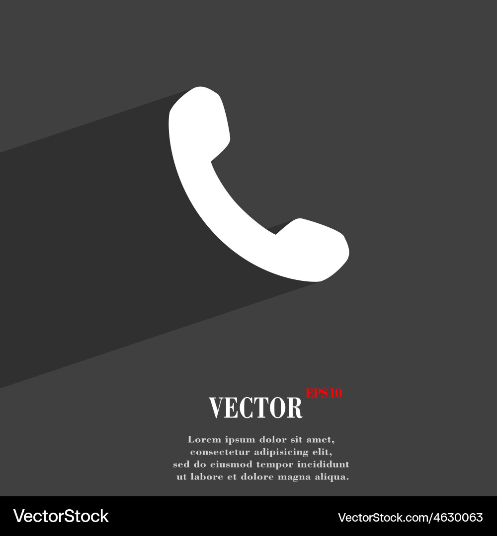 Phone support call center icon symbol flat modern Vector Image