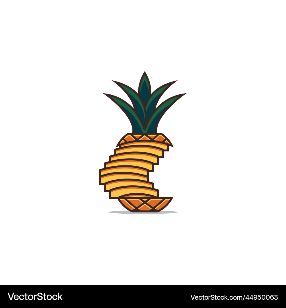 Pineapple fruit slice logo image Royalty Free Vector Image
