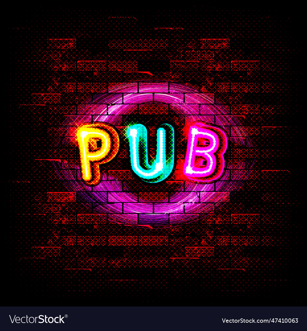 Pub Quiz Neon Signs Royalty Free Vector Image Vectorstock