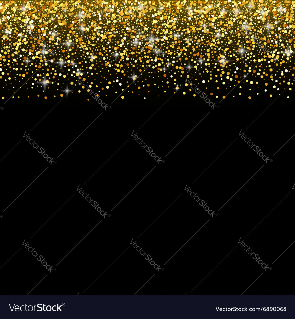 Black Gold Glitter Sparkle Background