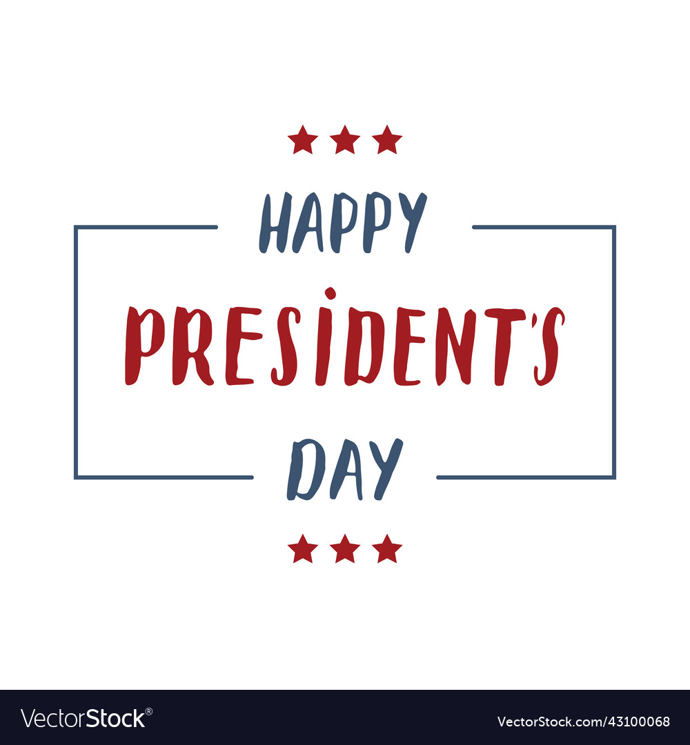 Happy presidents day usa greeting card united Vector Image