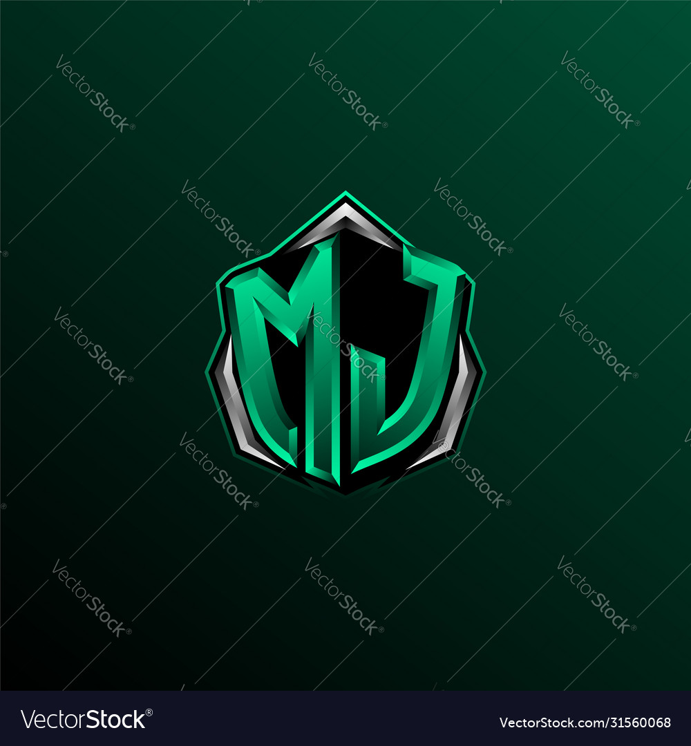 Initial Mj Logo Design Royalty Free Vector Image