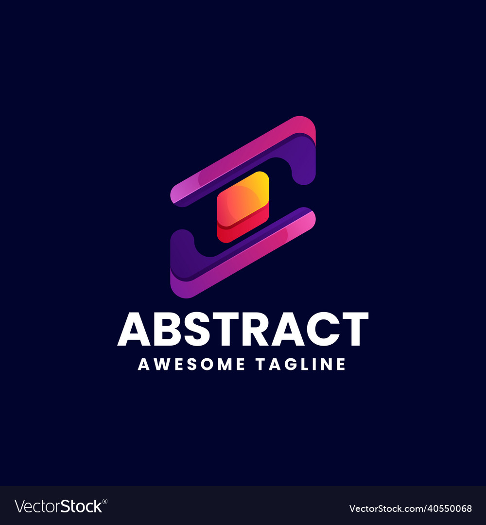 Logo abstract gradient colorful style Royalty Free Vector